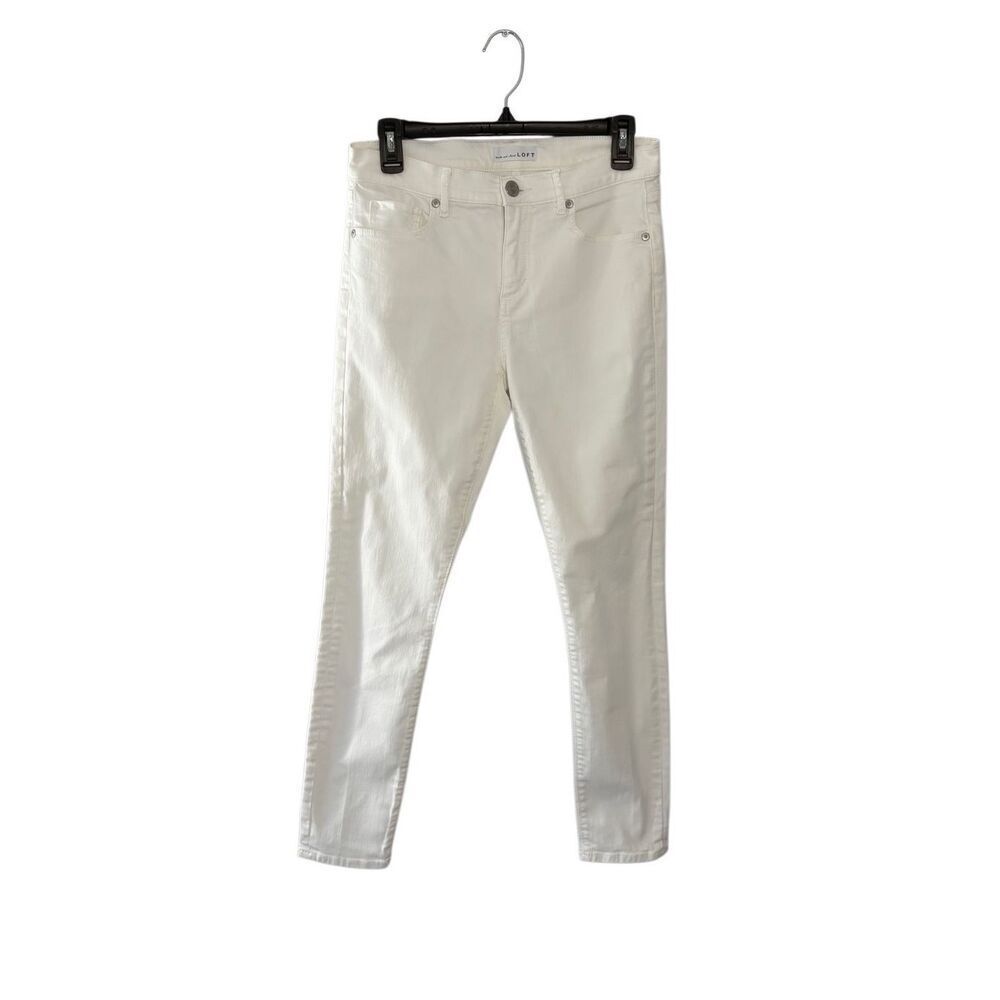 LOFT Skinny Modern white jeans straight cut - 4